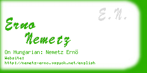 erno nemetz business card