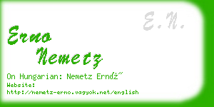 erno nemetz business card